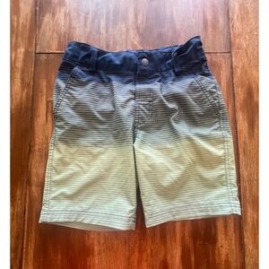 Art Class Boys Hybrid Shorts Swim Trunks Blue Green Striped Mesh Lined Size 8